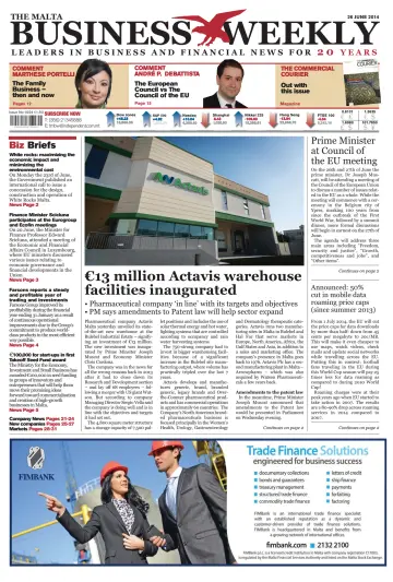 The Malta Business Weekly - 26 Jun 2014