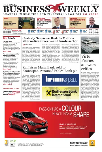 The Malta Business Weekly - 24 Jul 2014