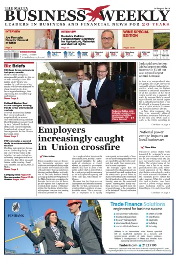The Malta Business Weekly - 14 Aug 2014