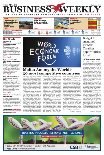 The Malta Business Weekly - 4 Sep 2014