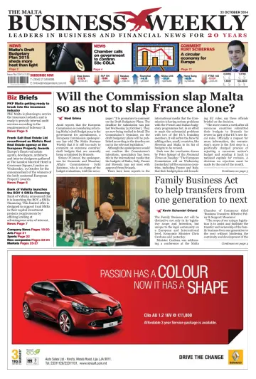 The Malta Business Weekly - 23 Oct 2014