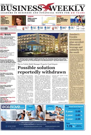 The Malta Business Weekly - 27 Nov 2014