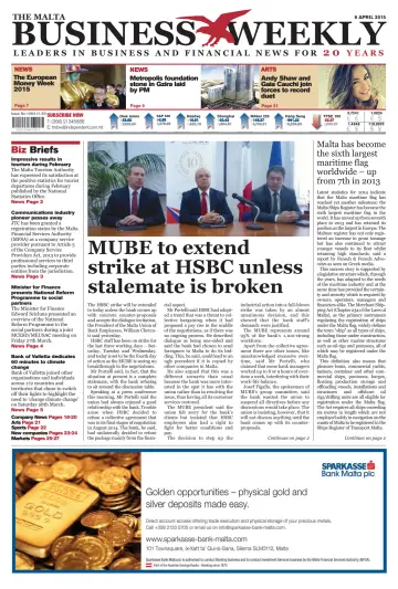 The Malta Business Weekly - 9 Apr 2015