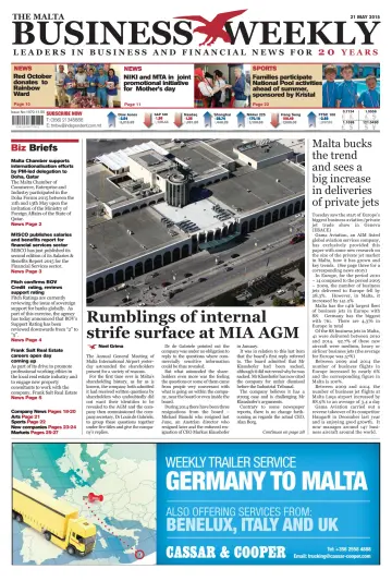 The Malta Business Weekly - 21 May 2015