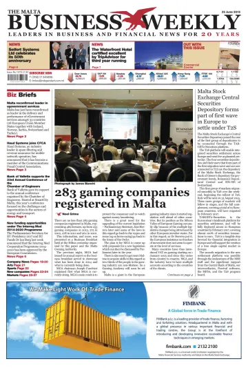 The Malta Business Weekly - 25 Jun 2015
