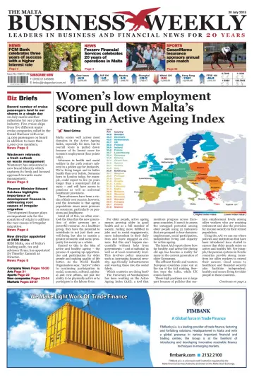 The Malta Business Weekly - 30 Jul 2015