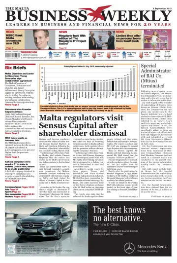 The Malta Business Weekly - 3 Sep 2015