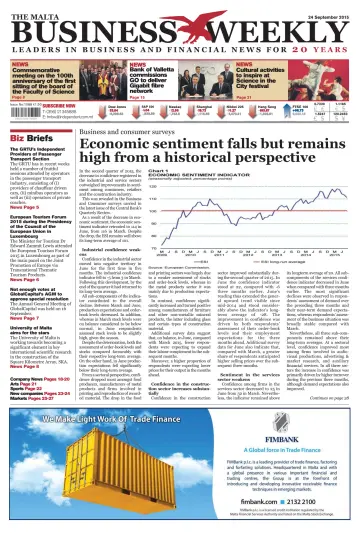 The Malta Business Weekly - 24 Sep 2015
