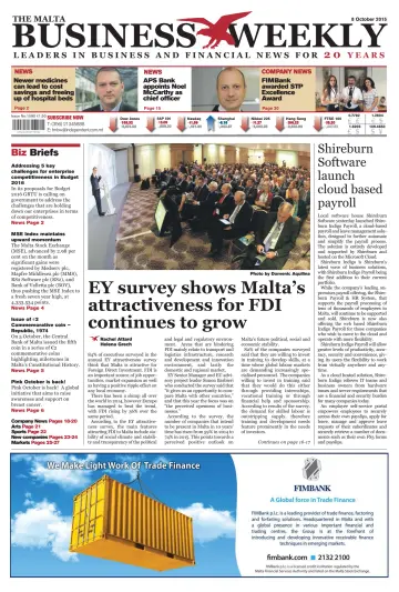 The Malta Business Weekly - 8 Oct 2015