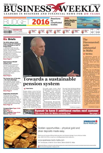 The Malta Business Weekly - 15 Oct 2015