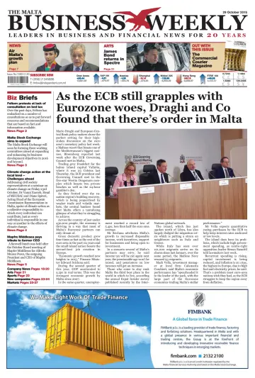 The Malta Business Weekly - 29 Oct 2015