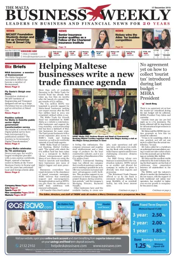 The Malta Business Weekly - 17 Dec 2015