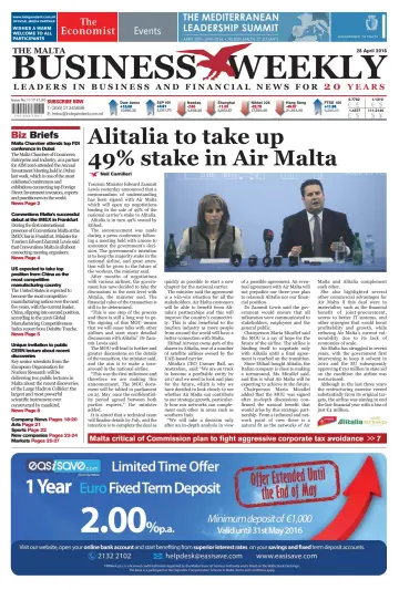 The Malta Business Weekly - 28 Apr 2016