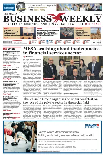 The Malta Business Weekly - 19 May 2016