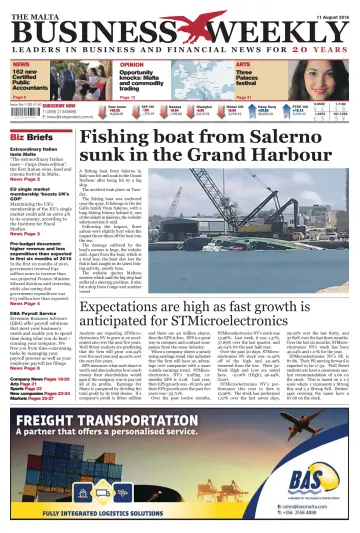 The Malta Business Weekly - 11 Aug 2016