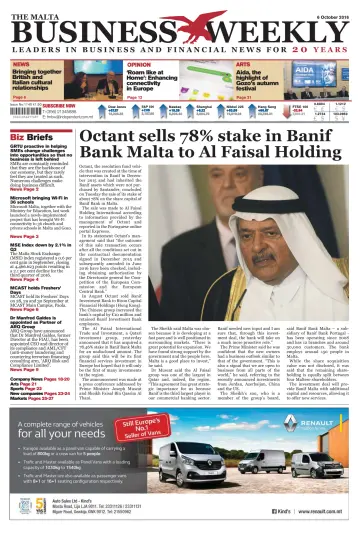 The Malta Business Weekly - 6 Oct 2016