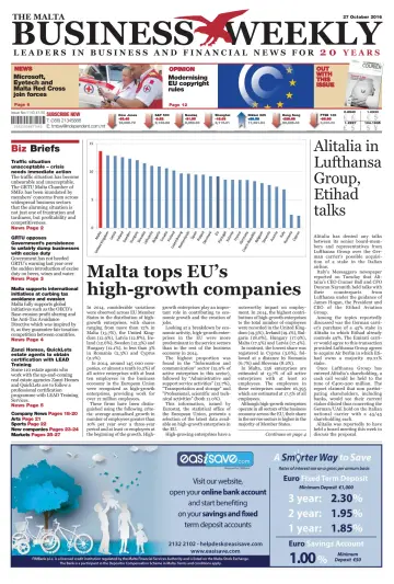 The Malta Business Weekly - 27 Oct 2016