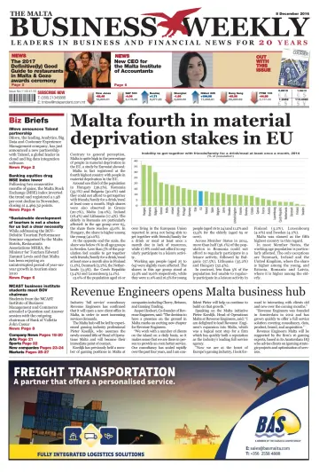 The Malta Business Weekly - 8 Dec 2016