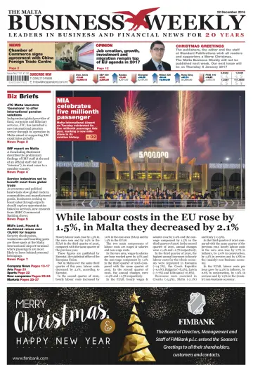 The Malta Business Weekly - 22 Dec 2016