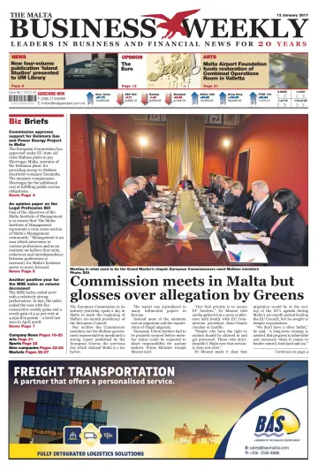 The Malta Business Weekly - 12 Jan 2017