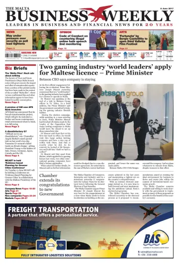 The Malta Business Weekly - 8 Jun 2017