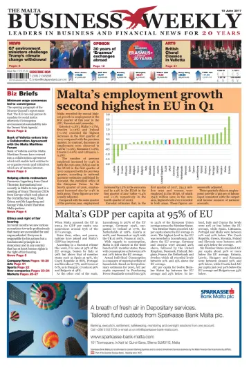 The Malta Business Weekly - 15 Jun 2017