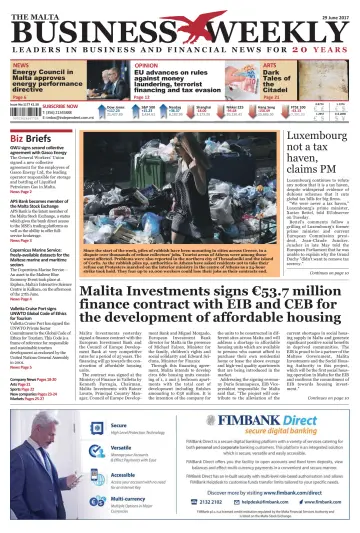 The Malta Business Weekly - 29 Jun 2017