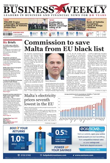 The Malta Business Weekly - 30 Nov 2017