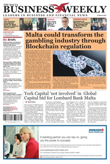The Malta Business Weekly - 15 Mar 2018