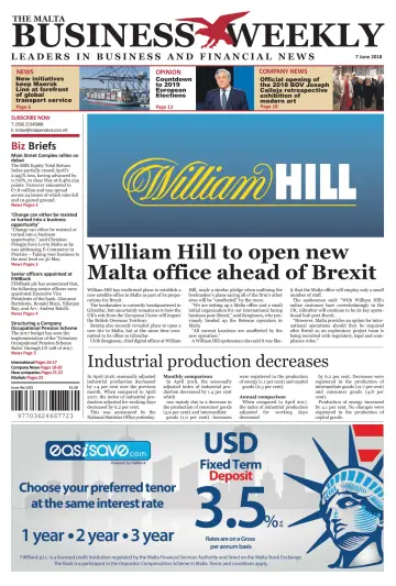 The Malta Business Weekly - 7 Jun 2018