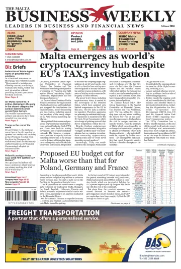 The Malta Business Weekly - 14 Jun 2018