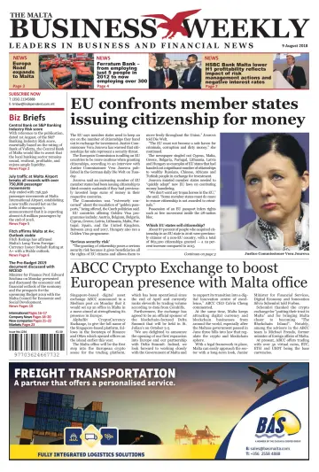 The Malta Business Weekly - 9 Aug 2018
