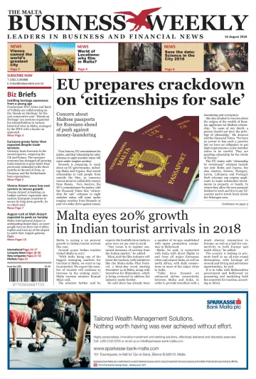 The Malta Business Weekly - 16 Aug 2018
