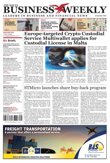 The Malta Business Weekly - 8 Nov 2018