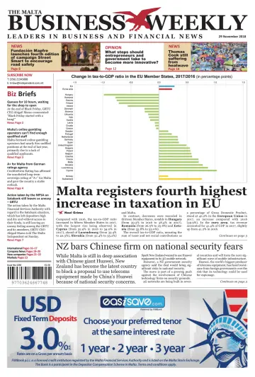 The Malta Business Weekly - 29 Nov 2018