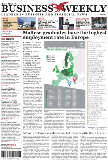 The Malta Business Weekly - 11 Apr 2019