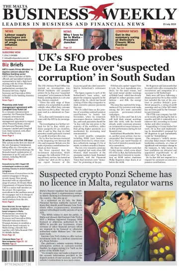 The Malta Business Weekly - 25 Jul 2019
