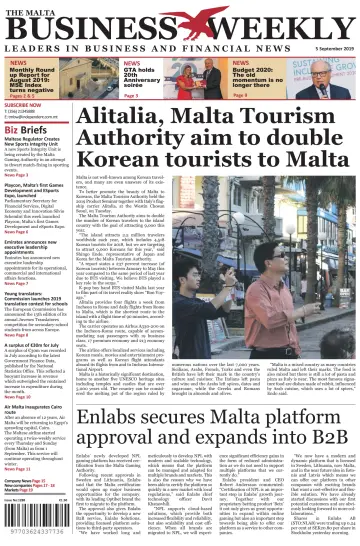 The Malta Business Weekly - 5 Sep 2019