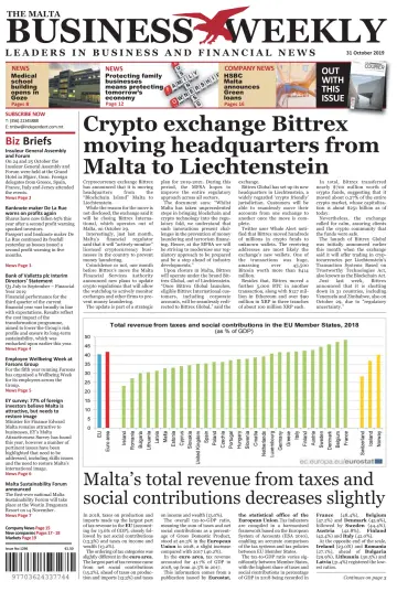 The Malta Business Weekly - 31 Oct 2019