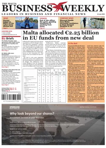 The Malta Business Weekly - 23 Jul 2020