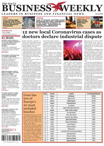 The Malta Business Weekly - 30 Jul 2020