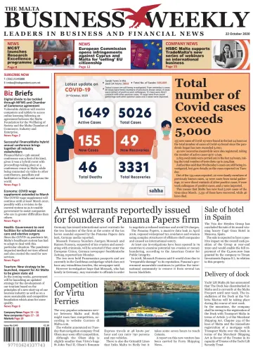 The Malta Business Weekly - 22 Oct 2020