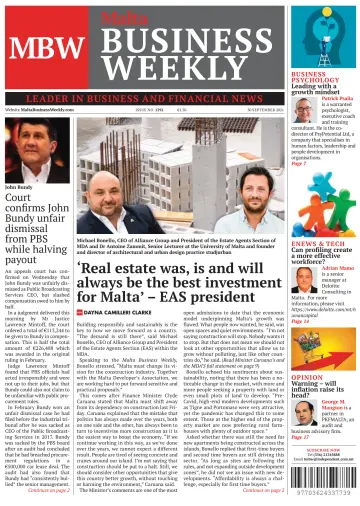 The Malta Business Weekly - 30 Sep 2021