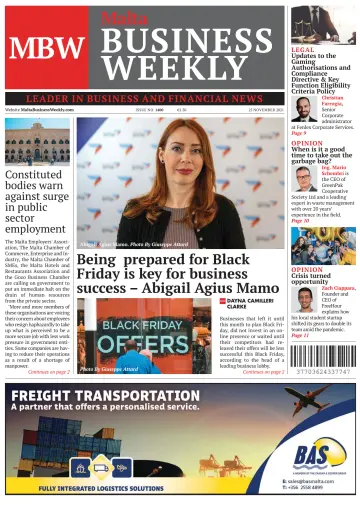 The Malta Business Weekly - 25 Nov 2021