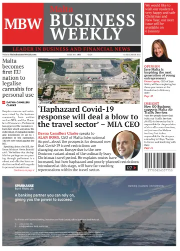 The Malta Business Weekly - 16 Dec 2021