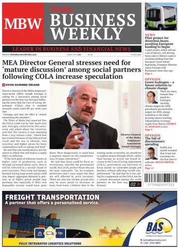 The Malta Business Weekly - 9 Jun 2022