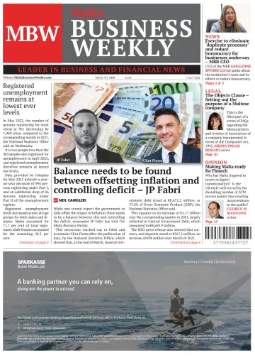 The Malta Business Weekly - 7 Jul 2022