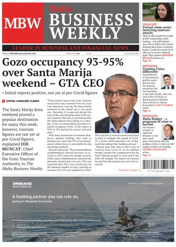 The Malta Business Weekly - 18 Aug 2022