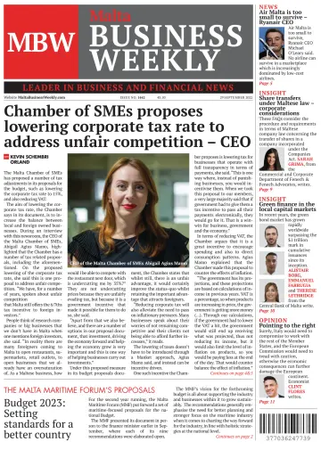 The Malta Business Weekly - 29 Sep 2022