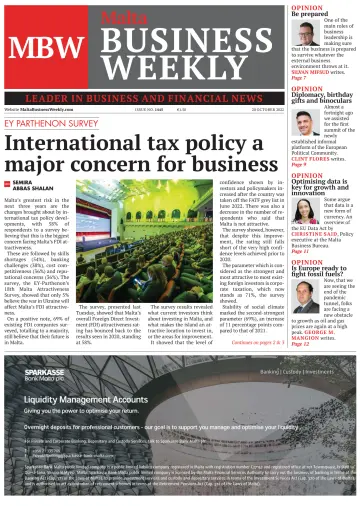 The Malta Business Weekly - 20 Oct 2022